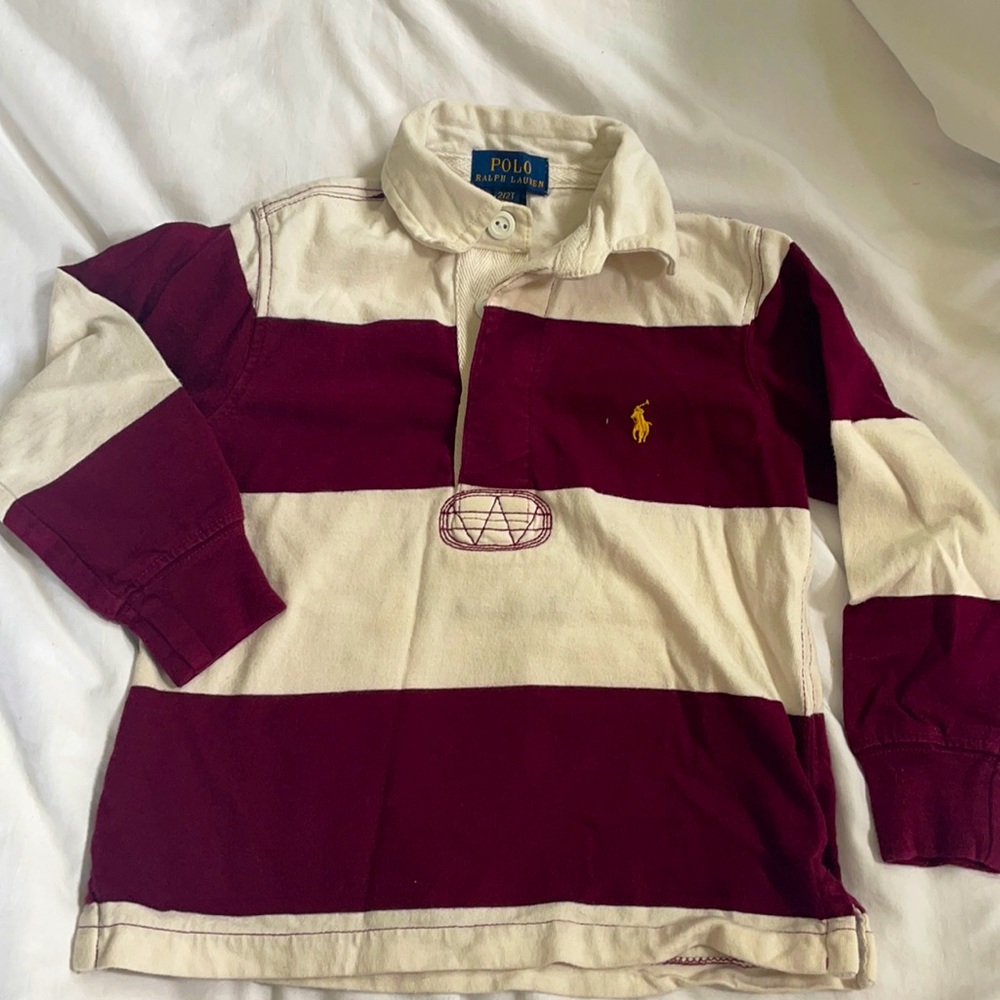 Ralph Lauren 2T long sleeve stripped polo shirt.